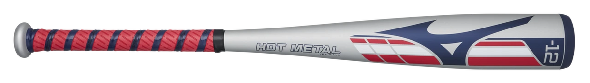 HOT METAL - Big Barrel Tee Ball USA Baseball Bat (-12), Grey/Red