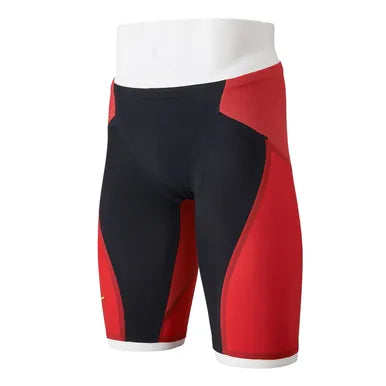 Mizuno Men's GX-Sonic 6 Emotional Techniques (ET) Technical Swimsuit, Black/Cherry