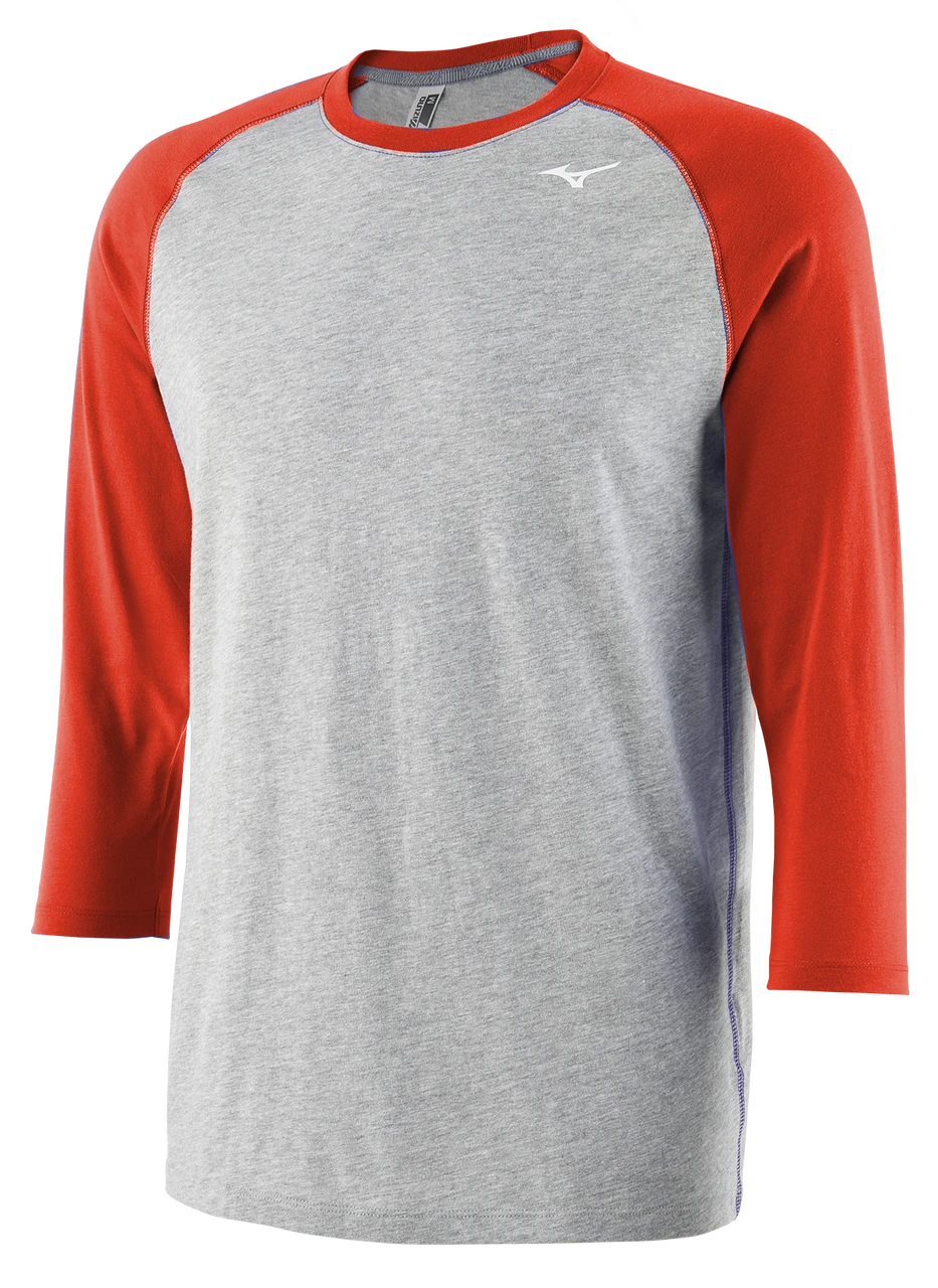 Men's Mizuno 3/4 Baseball Practice Tee