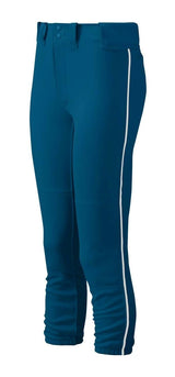 Youth Girl's Belted Piped Softball Pant