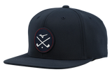 Crossed Clubs Snapback Golf Hat