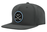 Crossed Clubs Snapback Golf Hat